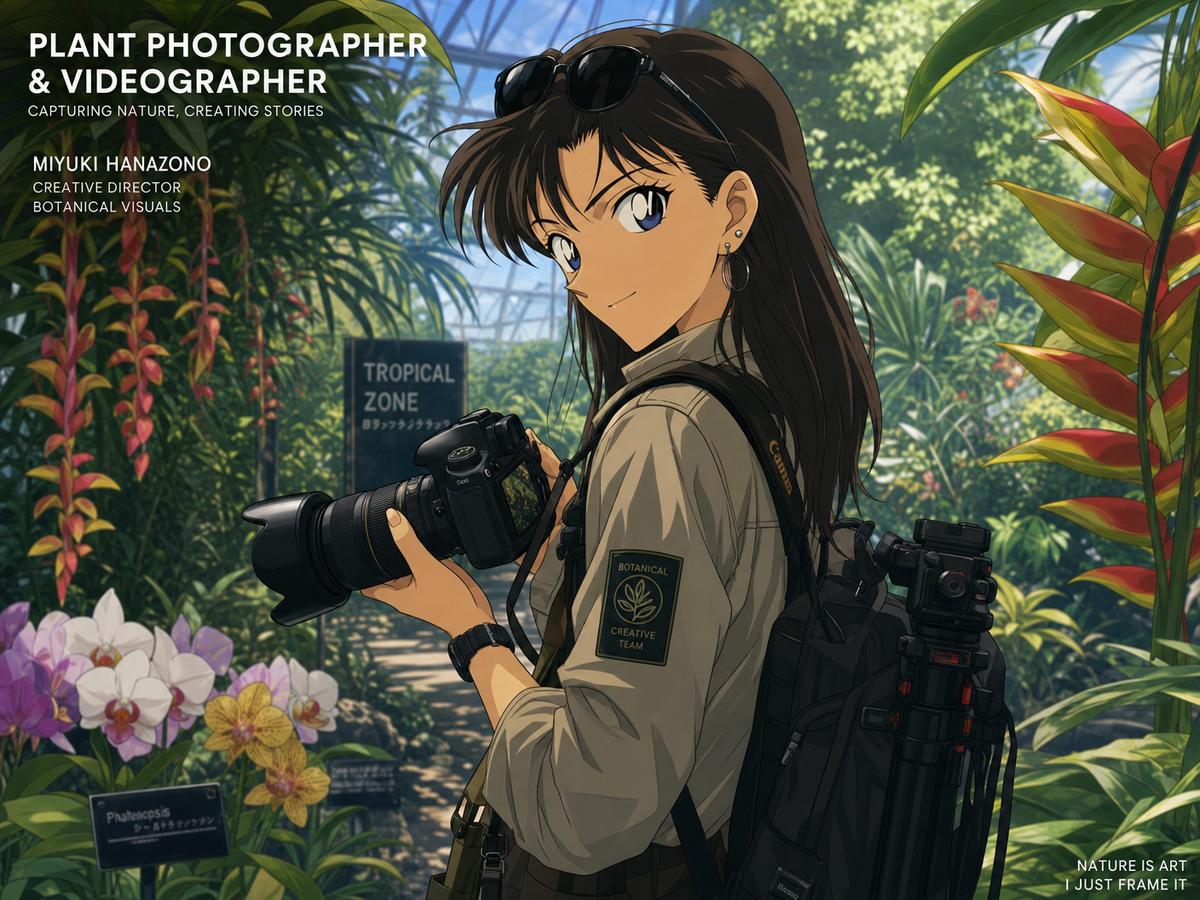 少女萝莉植物摄影师王芳